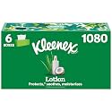 Kleenex Lotion Facial Tissues, 6 Flat Boxes, 180 Tissues per Box