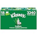 Kleenex Lotion Facial Tissues, 18 Flat Boxes, 180 Tissues per Box