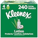 Kleenex Lotion Facial Tissues, 4 Cube Boxes, 60 Tissues per Box