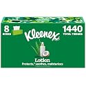 Kleenex Lotion Facial Tissues, 8 Flat Boxes, 180 Tissues per Box