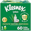 Kleenex Soothing Lotion Facial Tissues with Coconut Oil, Aloe &amp; Vitamin E, 1 Cube Box, 60 Tissues per Box, 3-Ply (60 Total Tissues)