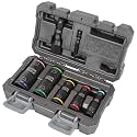 Klein Tools 66070 Impact Socket Set, Five Impact Driver Flip Sockets with 1/4-Inch Hex and 1/2-Inch Square Adapters, 7-Piece