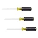 Klein Tools 661 Screwdriver, #1 Square Recess Tip with 4-Inch Round Shank, Made in USA (Pack of 3)