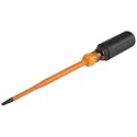 Klein Tools 6946INS 1000V Slim Tip Insulated Screwdriver, Made in USA, Screwdriver with 6-Inch Round Shank, #2 Square Tip, Cushion Grip Handle