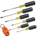 Klein Tools 85146 Screwdriver Set with Magnetizer/Demagnetizer for Magnetic Tips 3 Slotted, 3 Phillips, Home Improvement, 7-Piece
