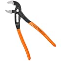 Klein Tools D50510B 10-Inch Adjustable Pliers, Quick-Adjust Klaw Pump Pliers, V-Jaw, Hardened Teeth for Maximum Torque