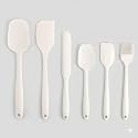 12 Pc Silicone Kitchen Utensils &amp; Spatula Set | Non-Stick Cooking &amp; Baking Tools with Wooden Handle | Heat Resistant, BPA-Free, Non-Toxic Flexible Silicone Cookware Tools for Non-Stick Pans (White)