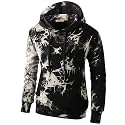 KLIEGOU Mens Tie-Dye Pullover Hooded Sweatshirt