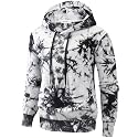 KLIEGOU Mens Tie-Dye Pullover Hooded Sweatshirt