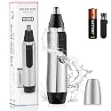 Electric Nose &amp; Ear Hair Trimmer for Men &amp; Women,Painless Nose and Ear Hair Remover Trimmer Clipper Flawless Eyebrow Trimmer, Dual-edge Blades, Including Aa Battery &amp; Cleaning Brush