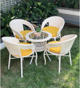 KLODOR Garden/Balcony/Terrace/Poolside Patio Seating Chair & Table Set For Outdoor Metal Outdoor Chair