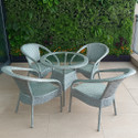 KLODOR Garden/Balcony/Terrace/Poolside Patio Seating Chair & Table Set For Outdoor Metal Outdoor Chair