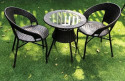 KLODOR Garden/Balcony/Terrace/Poolside Patio Seating Chair & Table Set For Outdoor Metal Outdoor Chair