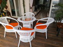 KLODOR Garden/Balcony/Terrace/Poolside Patio Seating Chair & Table Set For Outdoor Metal Outdoor Chair