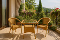 KLODOR Garden/Balcony/Terrace/Poolside Patio Seating Chair & Table Set For Outdoor Metal Outdoor Chair