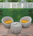 KLODOR Garden/Balcony/Terrace/Poolside Patio Seating Chair & Table Set For Outdoor Metal Outdoor Chair