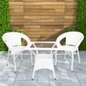 KLODOR Garden/Balcony/Terrace/Poolside Patio Seating Chair & Table Set For Outdoor Metal Outdoor Chair