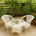KLODOR Garden/Balcony/Terrace/Poolside Patio Seating Chair & Table Set For Outdoor Metal Outdoor Chair