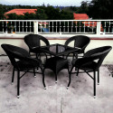 KLODOR Garden/Balcony/Terrace/Poolside Patio Seating Chair & Table Set For Outdoor Metal Outdoor Chair