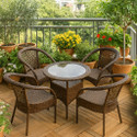 KLODOR Garden/Balcony/Terrace/Poolside Patio Seating Chair & Table Set For Outdoor Metal Outdoor Chair