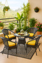 KLODOR Garden/Balcony/Terrace/Poolside Patio Seating Chair & Table Set For Outdoor Metal Outdoor Chair