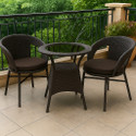 KLODOR Garden/Balcony/Terrace/Poolside Patio Seating Chair & Table Set For Outdoor Metal Outdoor Chair