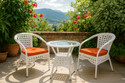 KLODOR Garden/Balcony/Terrace/Poolside Patio Seating Chair & Table Set For Outdoor Metal Outdoor Chair