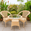 KLODOR Garden/Balcony/Terrace/Poolside Patio Seating Chair & Table Set For Outdoor Metal Outdoor Chair