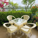 KLODOR Garden/Balcony/Terrace/Poolside Patio Seating Chair & Table Set For Outdoor Metal Outdoor Chair