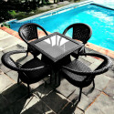 KLODOR Garden/Balcony/Terrace/Poolside Patio Seating Chair & Table Set For Outdoor Metal Outdoor Chair