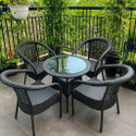 KLODOR Garden/Balcony/Terrace/Poolside Patio Seating Chair & Table Set For Outdoor Metal Outdoor Chair