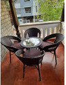 KLODOR Garden/Balcony/Terrace/Poolside Patio Seating Chair & Table Set For Outdoor Metal Outdoor Chair