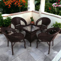 KLODOR Garden/Balcony/Terrace/Poolside Patio Seating Chair & Table Set For Outdoor Metal Outdoor Chair