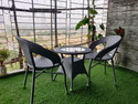 KLODOR Garden/Balcony/Terrace/Poolside Patio Seating Chair & Table Set For Outdoor Metal Outdoor Chair