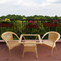 KLODOR Garden/Balcony/Terrace/Poolside Patio Seating Chair & Table Set For Outdoor Metal Outdoor Chair