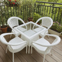 KLODOR Garden/Balcony/Terrace/Poolside Patio Seating Chair & Table Set For Outdoor Metal Outdoor Chair