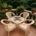 KLODOR Garden/Balcony/Terrace/Poolside Patio Seating Chair & Table Set For Outdoor Metal Outdoor Chair