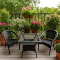 KLODOR Garden/Balcony/Terrace/Poolside Patio Seating Chair & Table Set For Outdoor Metal Outdoor Chair
