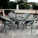 KLODOR Garden/Balcony/Terrace/Poolside Patio Seating Chair & Table Set For Outdoor Metal Outdoor Chair