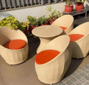 KLODOR Garden/Balcony/Terrace/Poolside Patio Seating Chair & Table Set For Outdoor Metal Outdoor Chair