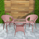 KLODOR Garden/Balcony/Terrace/Poolside Patio Seating Chair & Table Set For Outdoor Metal Outdoor Chair