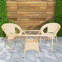 KLODOR Garden/Balcony/Terrace/Poolside Patio Seating Chair & Table Set For Outdoor Metal Outdoor Chair