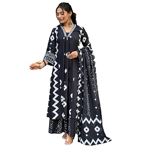 KLOSIA Viscose Women Printed A-Line Kurta Pant