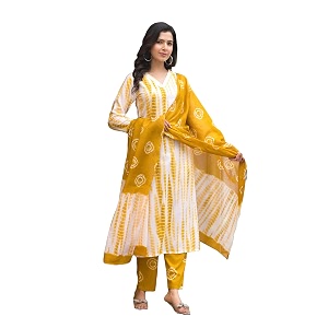 KLOSIA Womens Viscose Straight Printed Kurta And