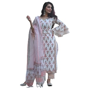 KLOSIA Women Block Printed Kurta and Pant