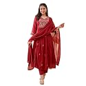 KLOSIA Women Embroidery Solid Anarkali Kurta and