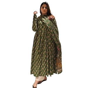 Klosia Women Printed Anarkali Kurta and Pant