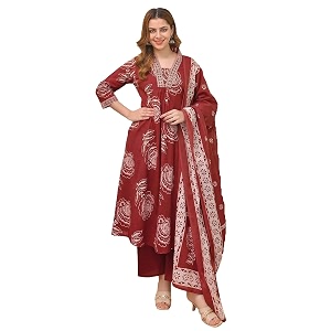 Klosia Women Printed A-Line Kurta and Pant