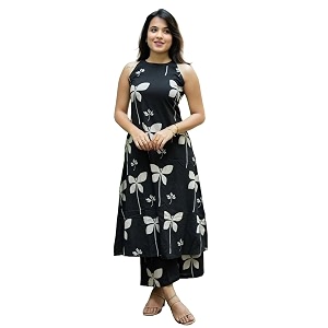 Klosia Women Pure Cotton Kurta Palazzo Set