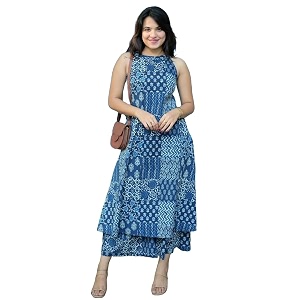 Klosia Women Pure Cotton Kurta Palazzo Set